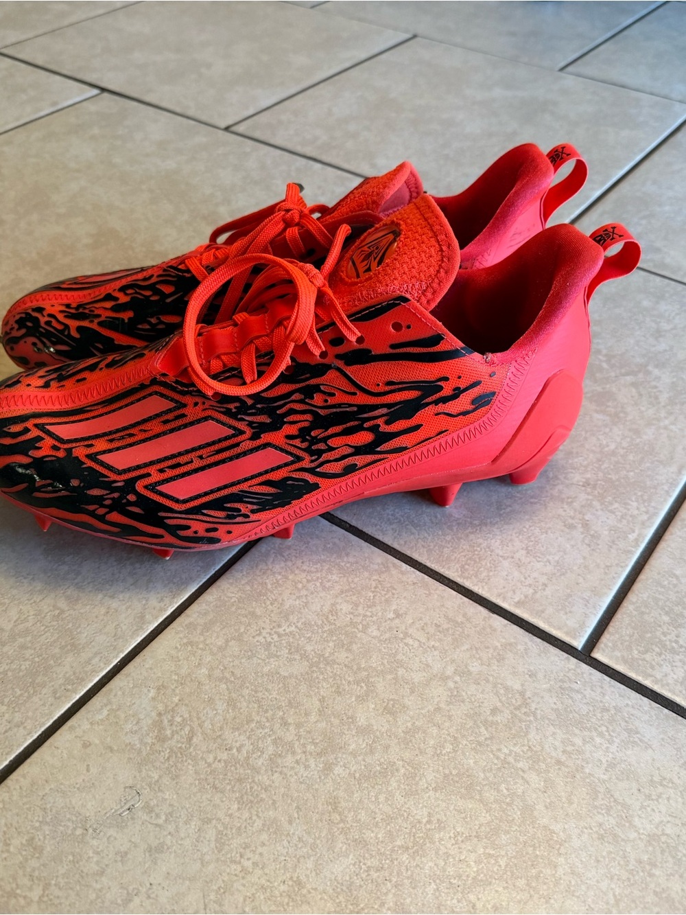 Adidas Adizero 12.0 Poison Red/Black Football/Soccer Cleats Men’s Size 10US